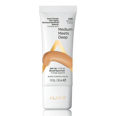 Almay Smart Shade Anti-Aging Skintone Matching Foundation 30ml - 400 Medium Meets Deep